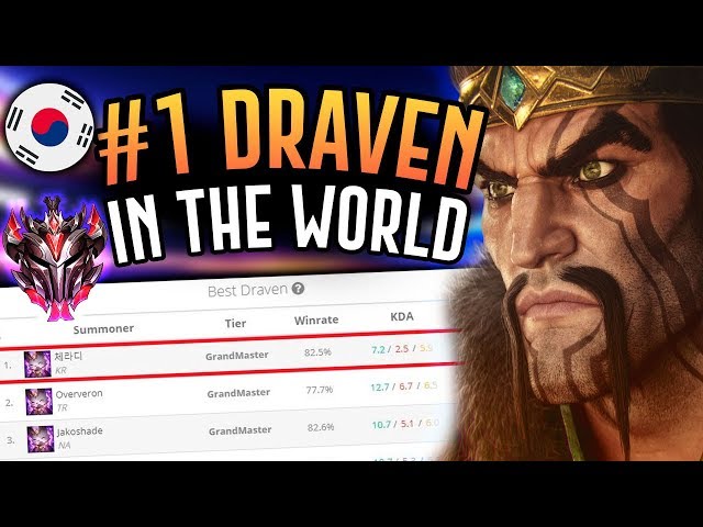 THE NUMBER ONE DRAVEN IN THE WORLD IS AMAZING! - Korean Grandmaster ADC - League of Legends