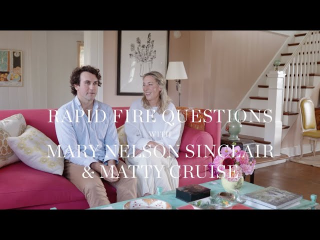 Rapid Fire Questions with Mary Nelson Sinclair and Matty Cruise