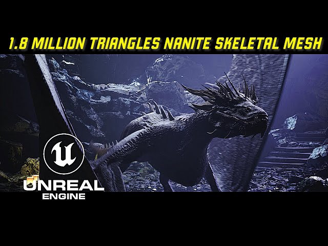Unreal Engine 5.5 Dragon Nanite Skeletal Mesh