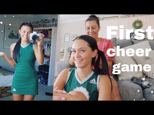 grwm for my first cheer game of the season *junior year*