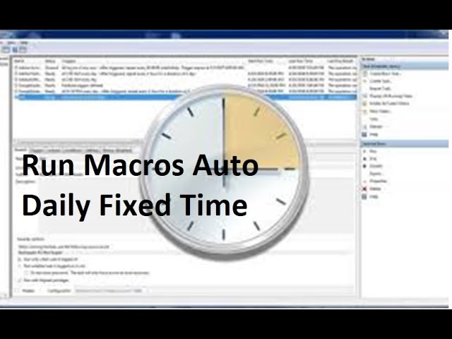 Run Automatically your Macros Daily One Fixed Time via Task Scheduler