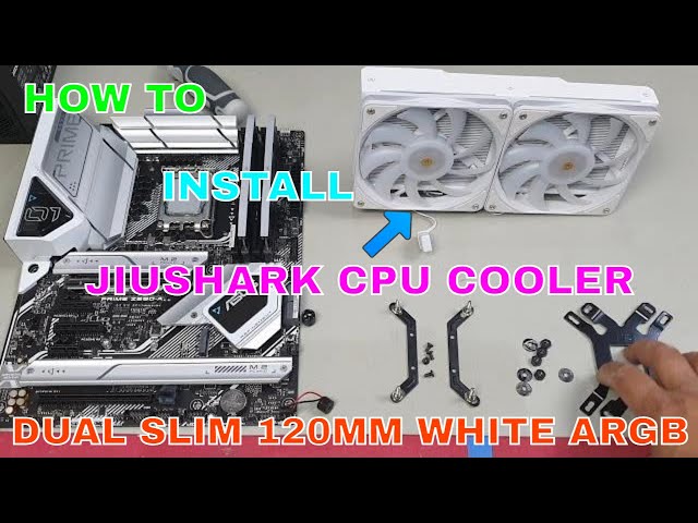 how to install jiushark JF13k diamond dual fan cpu cooler. asus z690 A prime + Cinebench R23 test