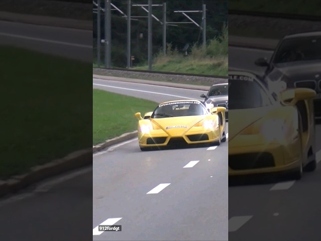 Casual CLK GTR & Enzo on the road in Switzerland...oh and a GT3 racecar 😳