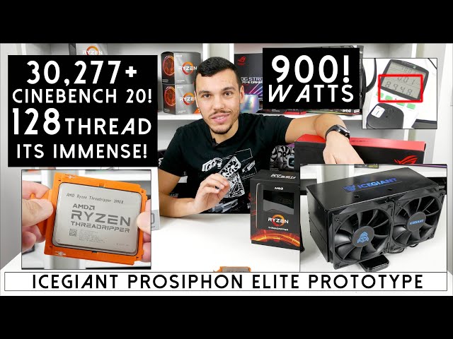 AMD Ryzen Threadripper 3990X w/ THERMOSIPHON IceGiant Prototype