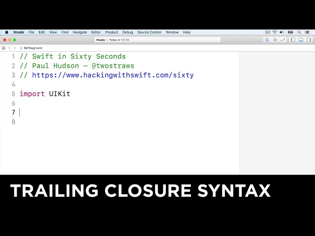 Trailing closure syntax – Swift in Sixty Seconds