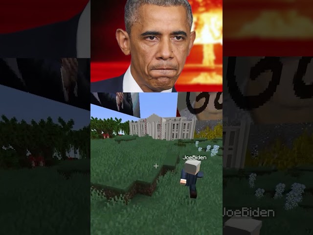 Presidents Explore The White House in Minecraft #presidents #funny #memes #aivoice #minecraft