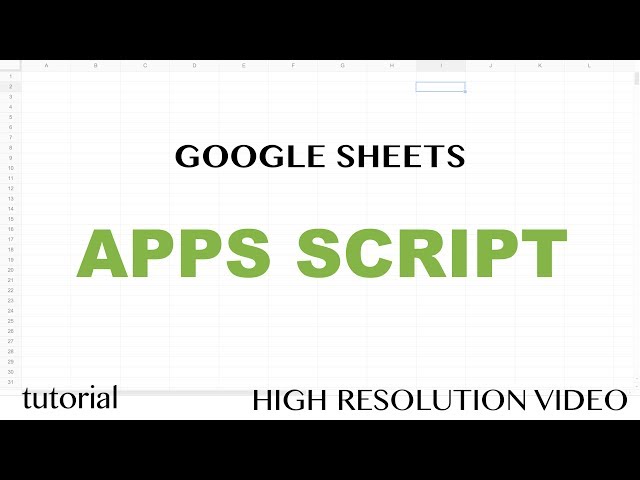 App Script Editor Tutorial - Google Sheets - Excel VBA Equivalent - Read & Write to Ranges & Cells