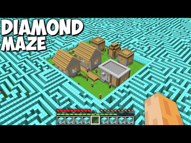This is Endless DIAMOND MAZE around Village !!! Infinity Treasure Maze Challenge !!!
