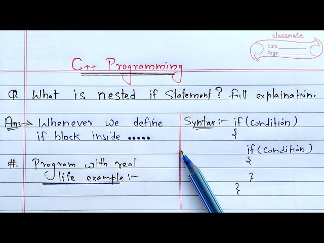 C++ Nested If Statement | Learn Coding