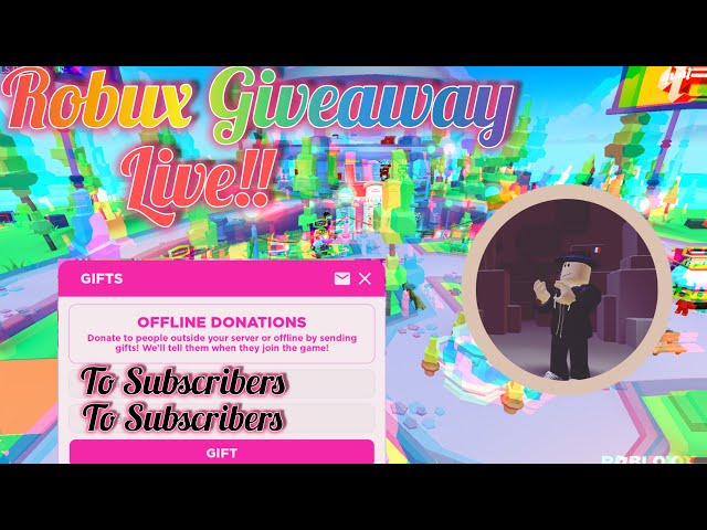 Robux Giveaway to my subs! |join live stream now for free Robux!