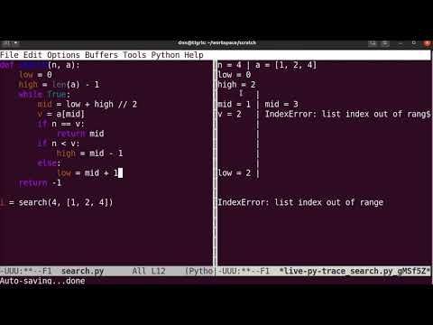 Live Coding in Python v4.2 (Emacs)