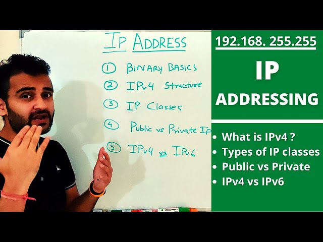 What is IP addressing? How IPv4 works|  ipv4 vs ipv6 | 5 types of ip classes | public vs private ip