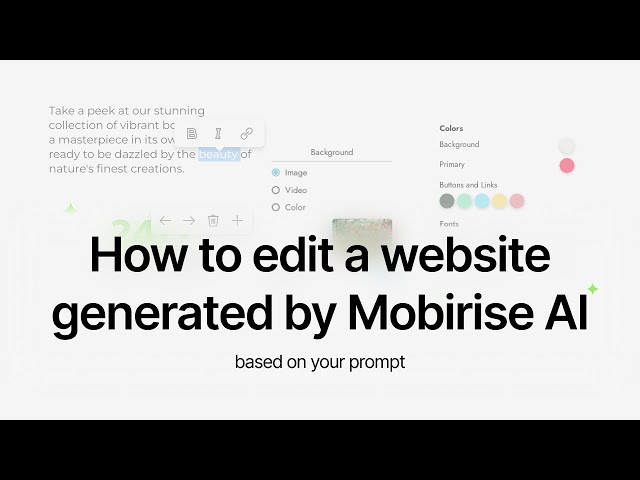 How to edit your Mobirise AI project using the app