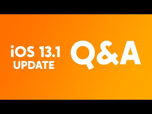 iOS 13.1 Update Q&A