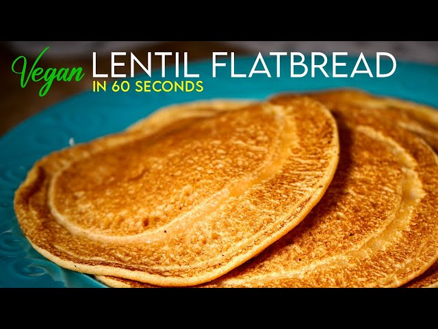 Healthy Two Ingredient Vegan Flatbread in 60 SECONDS!