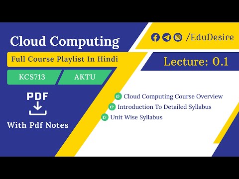 Cloud Computing Course in Hindi | Cloud Computing full course | Cloud Computing playlist | AKTU | Edu Desire