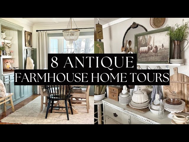 8 Thrifty Antique Farmhouse Home Tours * Music Only*