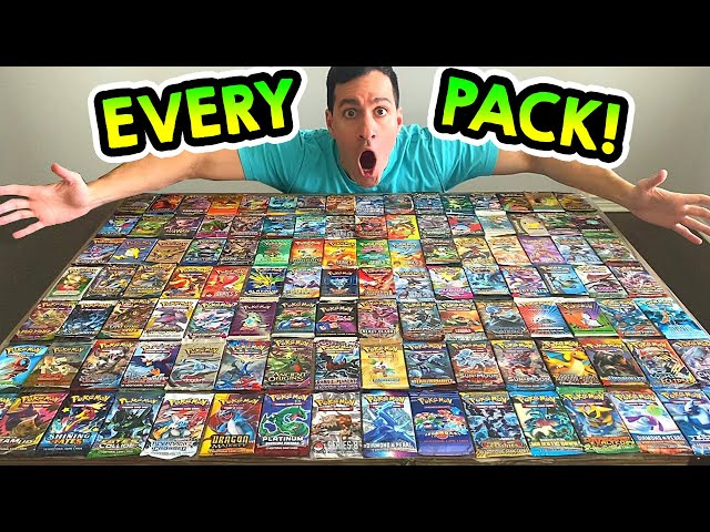 Opening EVERY Pack of Pokemon Cards EVER!