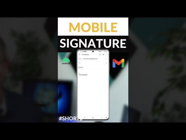 Add Mobile Signature to Gmail Android #Shorts