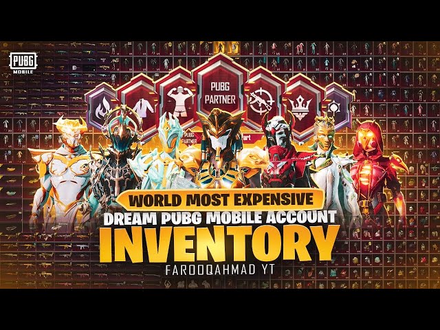 World Most Expensive & Dream PUBG MOBILE Account Inventory | 🔥 FAROOQAHMADYT 🔥