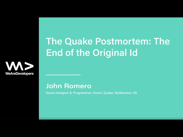 The Quake Postmortem: The End of the Original Id - John Romero