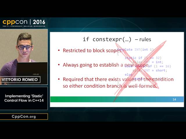 CppCon 2016: Vittorio Romeo “Implementing `static` control flow in C++14"
