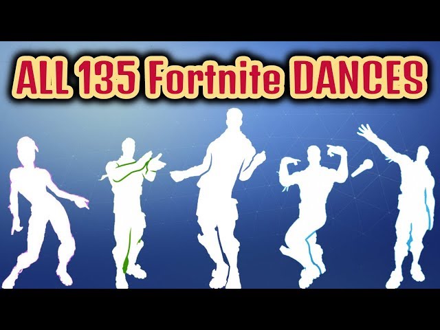 ALL 135 Fortnite Dances/Emotes [Season 1 to 7]