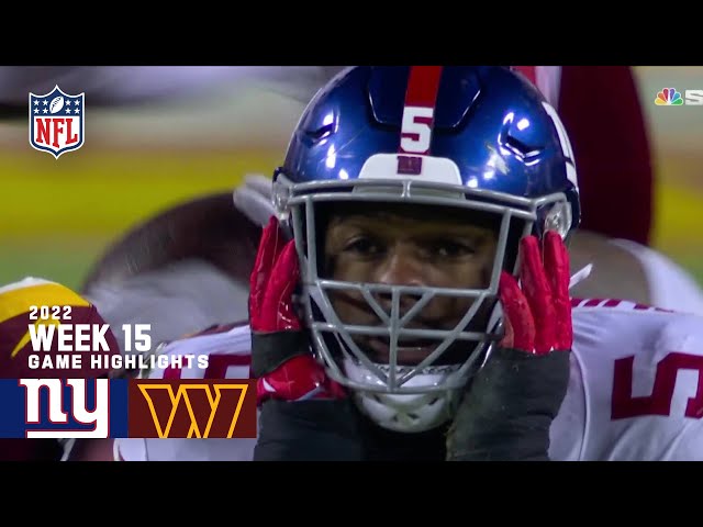 New York Giants vs. Washington Commanders | 2022 Week 15 Game Highlights