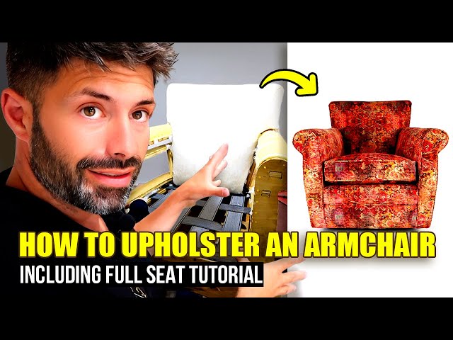 HOW TO REUPHOLSTER A CHAIR | ARMCHAIR REUPHOLSTERY | FaceliftInteriors
