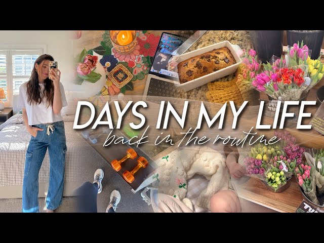 DAYS IN MY LIFE | reset day, getting back into fitness postpartum, chopping my hair, & baking!