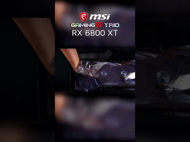 MSI Gaming X Trio RX 6800 XT unboxing (benchmarks in the description) #rx6800xt #6800xt #shorts