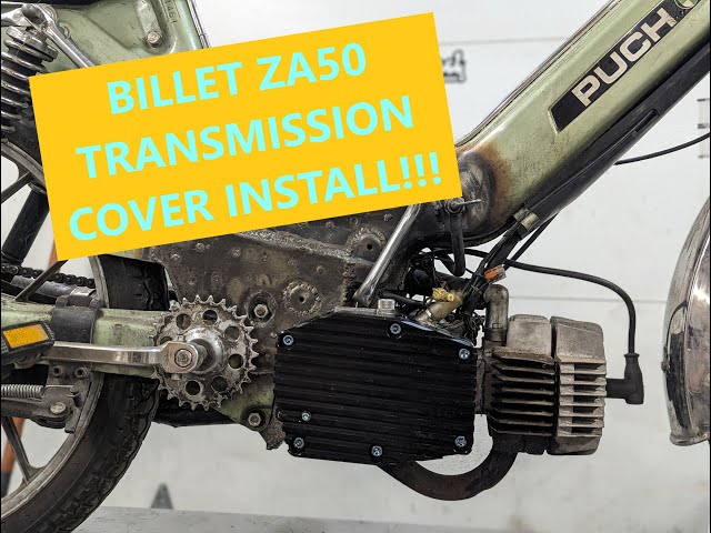 Puch Maxi ZA70 Performance Transmission cover on Stock ZA50 Cases