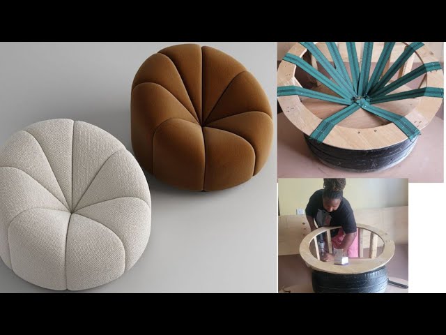 DIY Recycling Design Ideas From Old Car Tires // See How She Used Car Tires to make a sofa