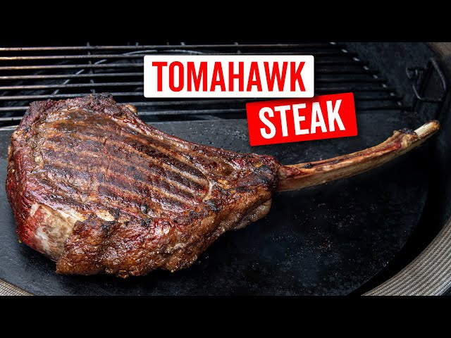 TOMAHAWK STEAK, reverse sear op de BBQ gegrild!
