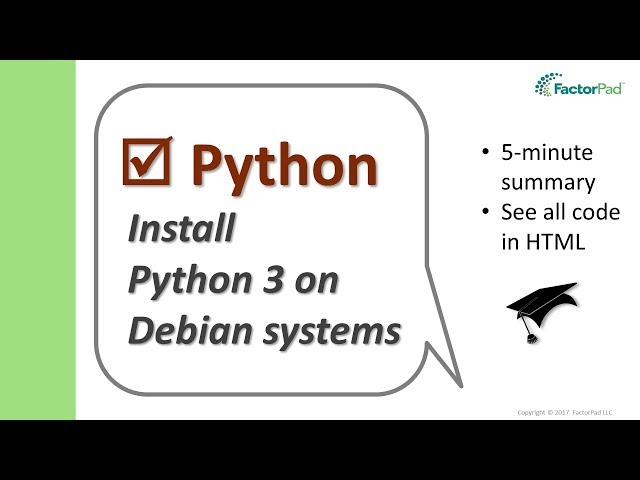 Install Python 3 on Ubuntu, Raspberry Pi and Debian | Python for Beginners