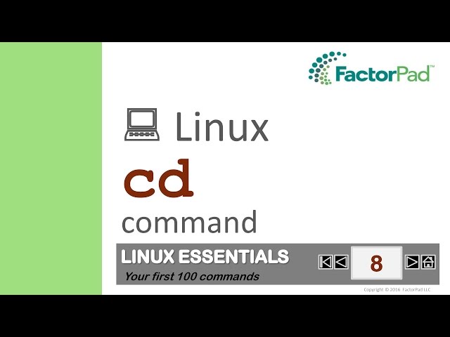 Linux cd command summary with examples