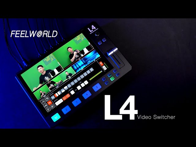 FEELWORLD L4 10.1 Inch Multi Camera Video Switcher 4 HDMI in and 1 SDI in for Live Streaming