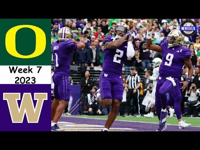 #8 Oregon vs #7 Washington (AMAZING GAME!) | Week 7 | 2023 College Football Highlights