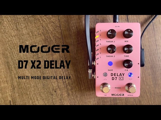 Mooer D7 X2 Stereo Delay (14 Modes & Presets)