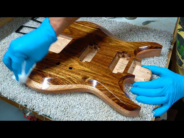 Combining A Headless Electric Guitar With A Traditional Electric Guitar Part 8 Finishing The Body