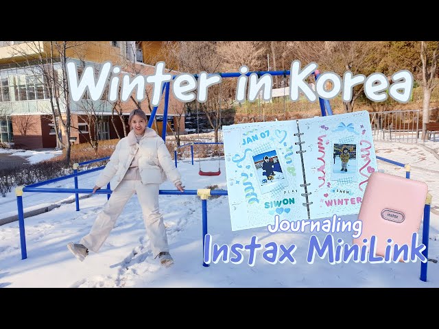 Instax Mini Link Set-up, Journal decorating | Winter in Korea Vlog