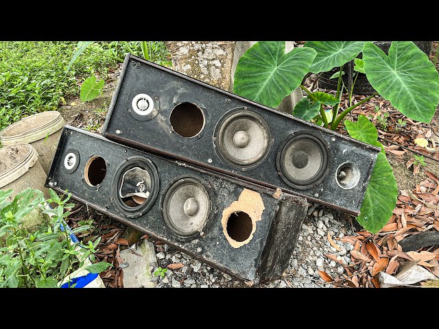 Restoration Of Severely Damaged Three Way Standing Box Speakers // Restoration Powerful Sound System
