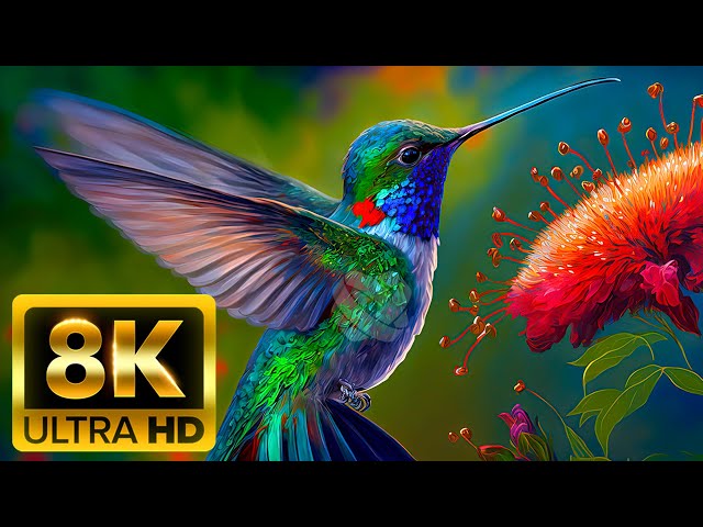 8K Animals of the World 🐾 Discovery Relaxation Wonderful | Nature Sounds (Colorful Animal Life)