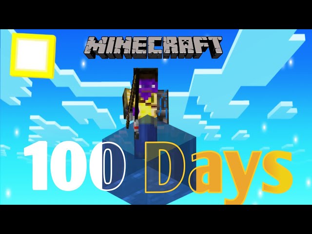 minecraft but it is only one block water block 100 days