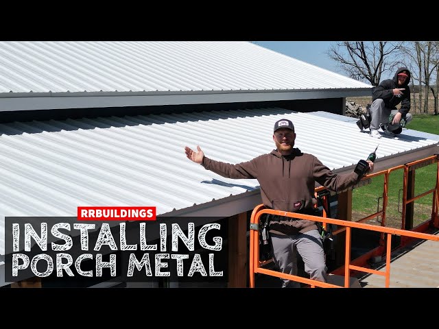 Installing Metal Roof and Ceiling on the BEST House Porch