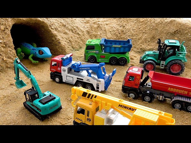 забавные руки-трансформеры и строительная техника в пещере | История полицейских машин и тракторов