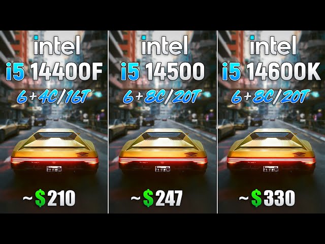 Core i5 14400F vs Core i5 14500 vs Core i5 14600K - Test in 8 Games