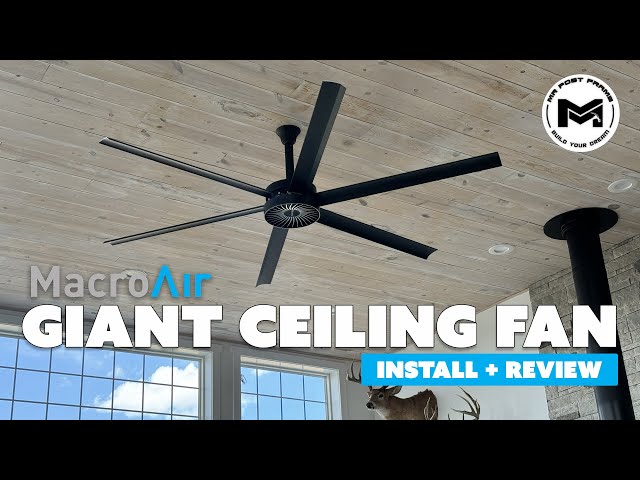 Best Big Ceiling Fan | 8' MacroAir HVLS Fan Install | Mad County Build
