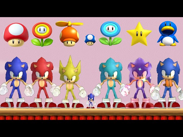 New Super Mario Bros Wii - All Sonic Power-Ups