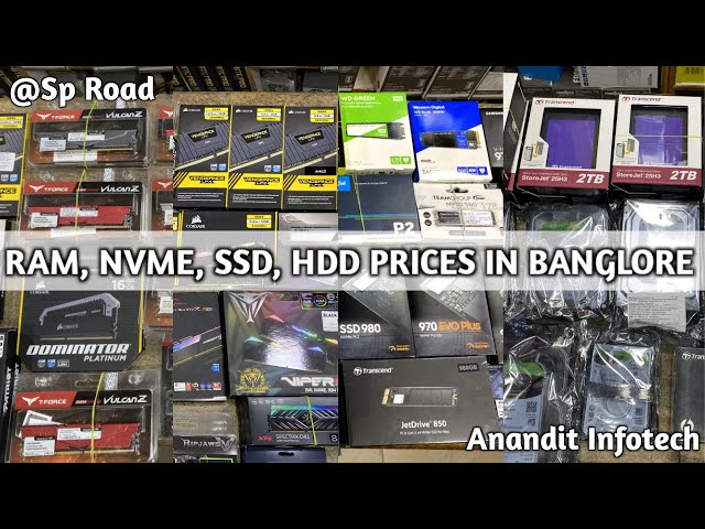 RAM , SSD & HDD Prices at SP Road Bangalore | Anandit Infotech